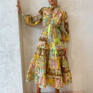 Matilde Pleat Shirtdress in Multi Alemais